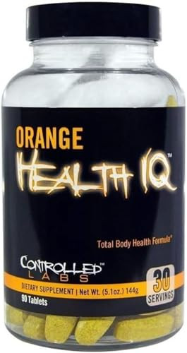 CONTROLLED LABS Orange Health IQ Daily Supplement for Men and Women, 90 Tablets