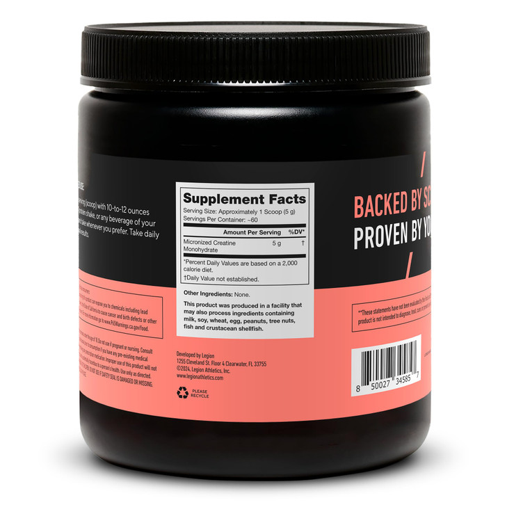LEGION Micronized Creatine Monohydrate Supplement
