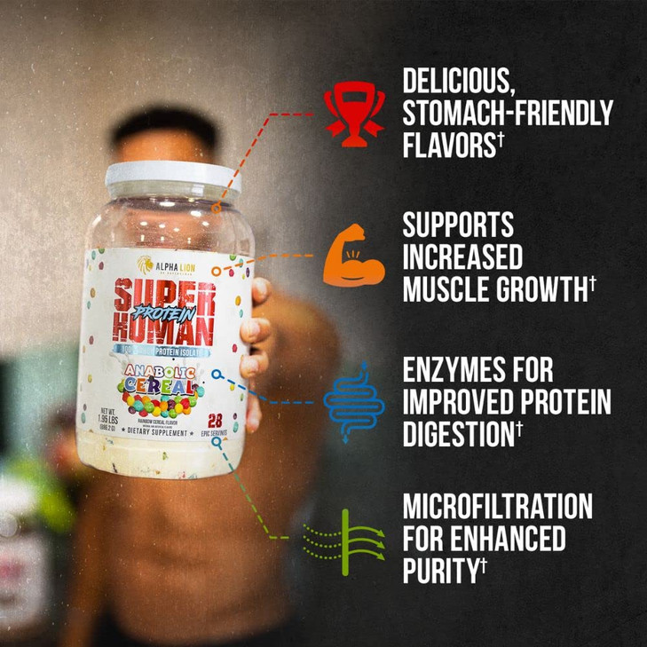 ALPHA LION Superhuman Whey Protein Powder, Great Tasting Pure Isolate, Low Carb