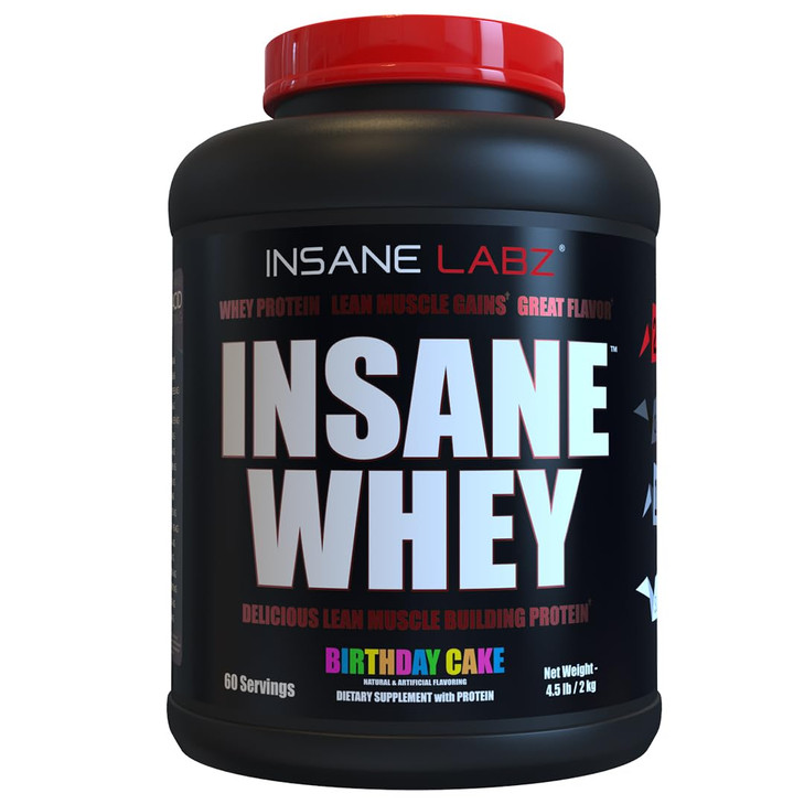 Insane Labz Insane Whey,100% Muscle Building Whey Protein, Post Workout, BCAA