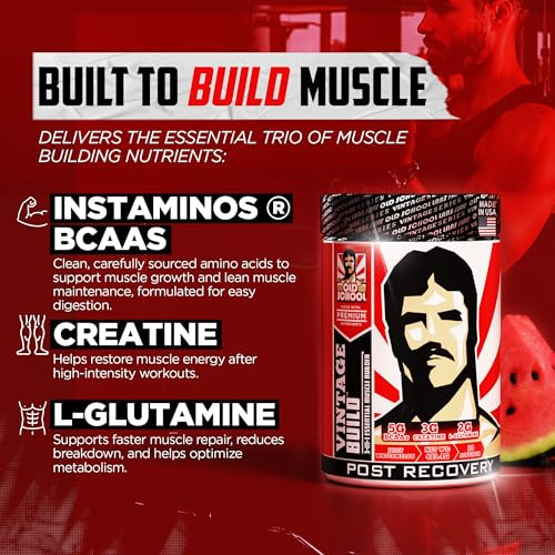 Old School Labs Vintage Build Post-Workout Recovery Powder Drink with BCAAs