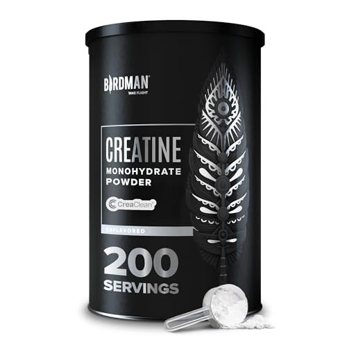 BIRDMAN Micronized Creatine Monohydrate Powder, Muscle Recovery, Caffeine Free