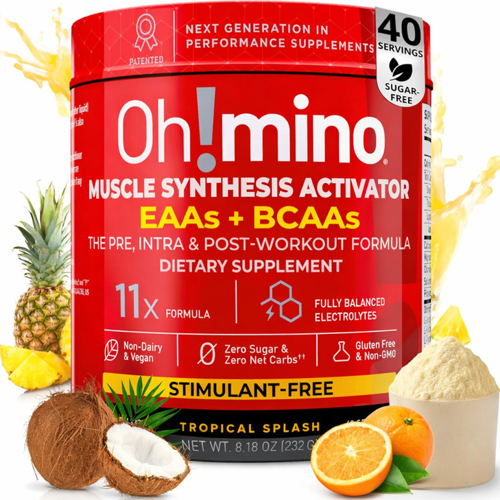Oh!mino BCAAs + EAAs, All 9 Essential Amino Acids for Muscle Growth & Recovery