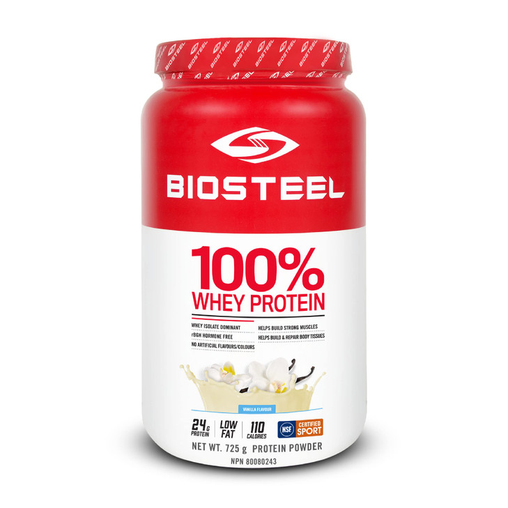 BIOSTEEL Sports Vanilla 100% Whey Protein Powder Supplement, rBGH Hormone Free &