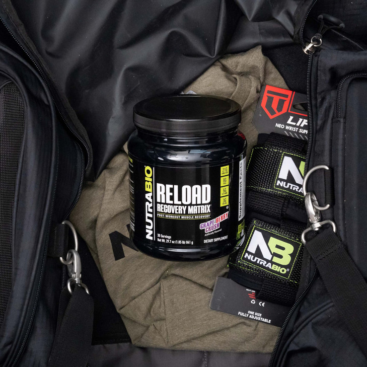 NutraBio Reload - Powerful Muscular Recovery Formula - 3G Creatine - 8G BCAAs