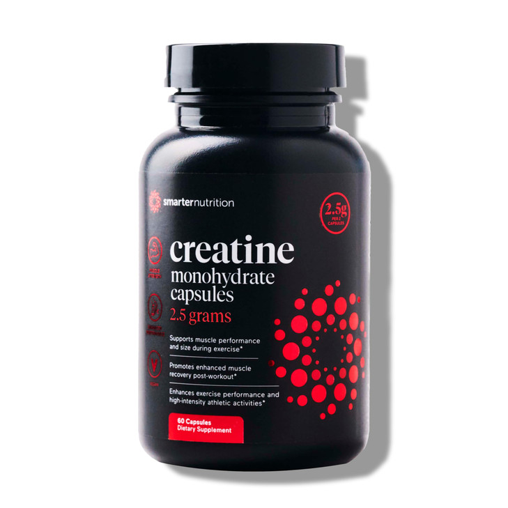 SMARTERNUTRITION Creatine Monohydrate Pills with 2500mg (2.5g) Per Serving