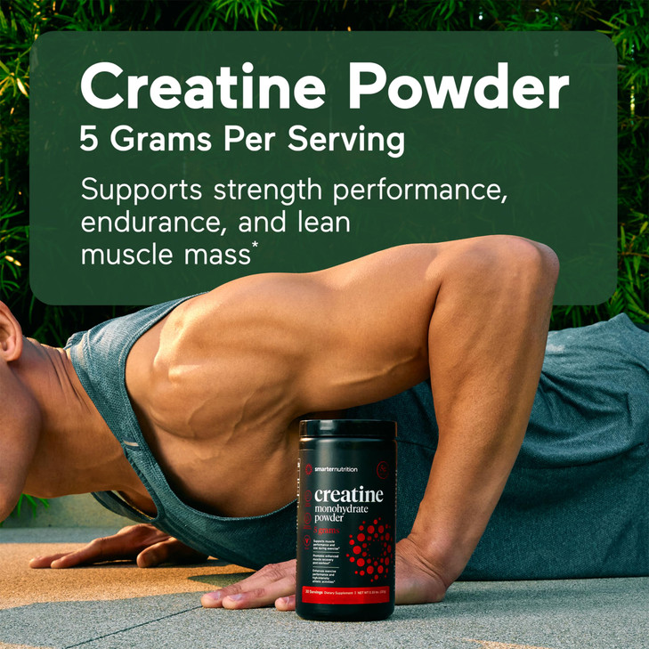 SMARTERNUTRITION Creatine Monohydrate Powder, 5000mg (5g) Per Serving