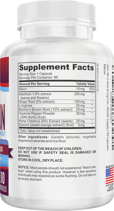 8-in-1 Vein & Leg Circulation Support Supplements (All-in-1)