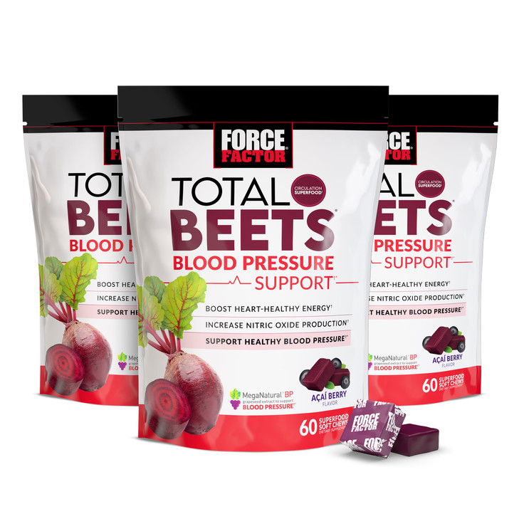 Force Factor Total Beets Blood Pressure Support Supplement with Beets Powder