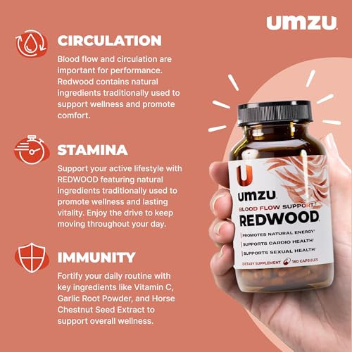 UMZU Redwood Nitric Oxide Booster, (30 Day Supply)
