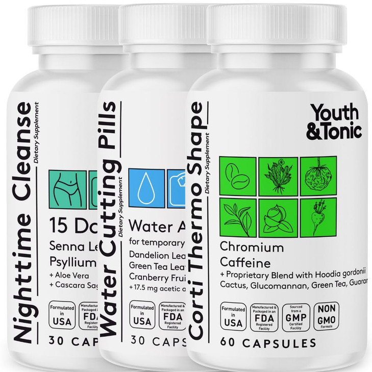 Youth & Tonic Sculpt Shred Cleanse Detox 3X Weight Loss Pills: Appetite