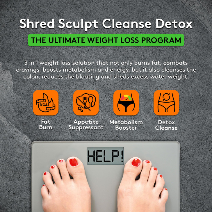 Youth & Tonic Sculpt Shred Cleanse Detox 3X Weight Loss Pills: Appetite