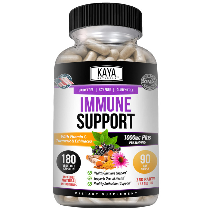 Kaya Naturals Elderberry Immune Support with Zinc and Vitamin C for Adults