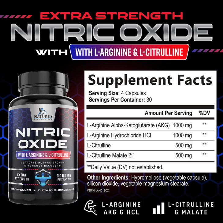 Nitric Oxide Booster Extra Strength 3000mg