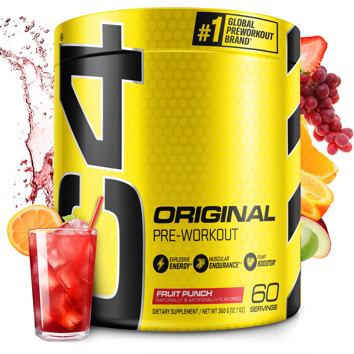 C4 Original Pre Workout Powder Fruit Punch - Vitamin C for Immune Support