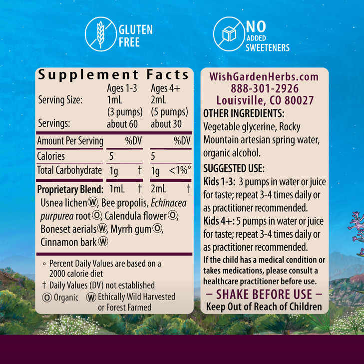 WishGarden Herbs Kick-It Biotic Immune Hero for Kids