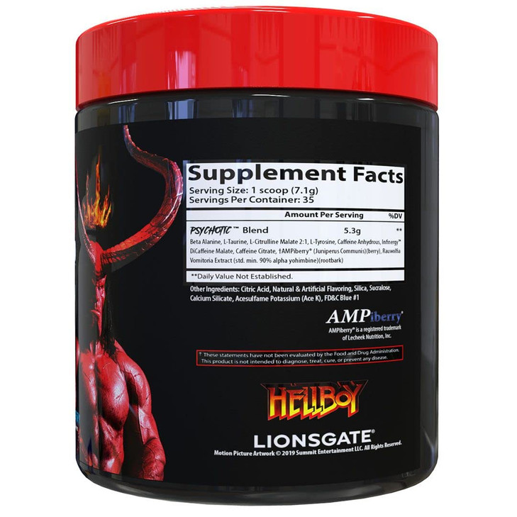 Insane Labz Hellboy Edition, High Stimulant Pre Workout Powder and NO Booster
