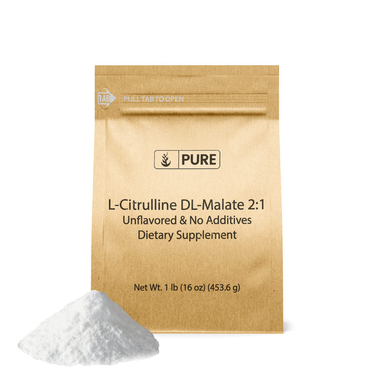 Pure Original Ingredients L-Citrulline DL-Malate Supplement Powder, Vegetarian