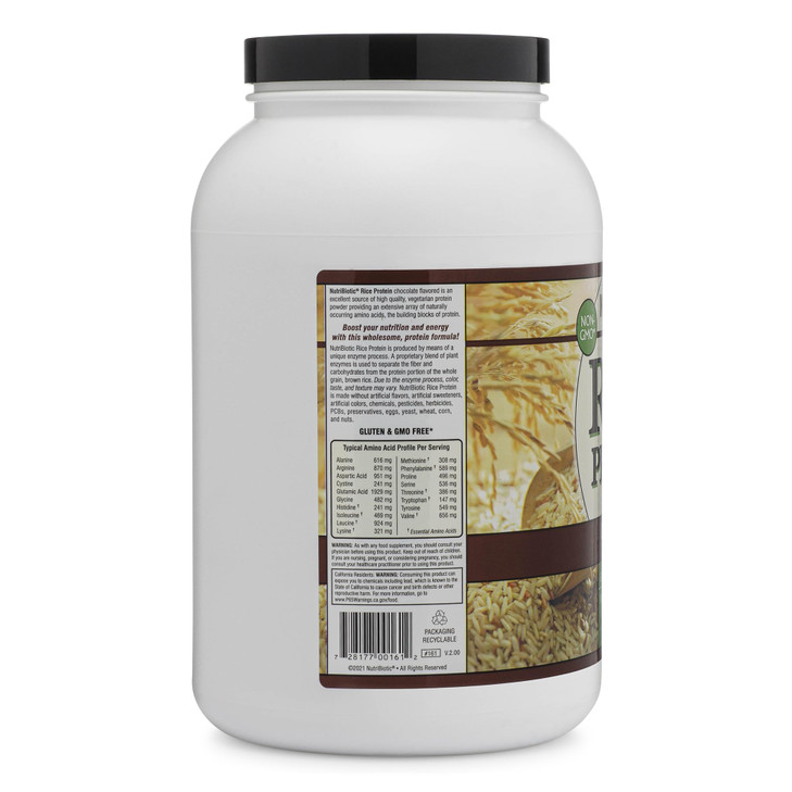 NutriBiotic - Chocolate Rice Protein, 3 Lb (1.36kg)