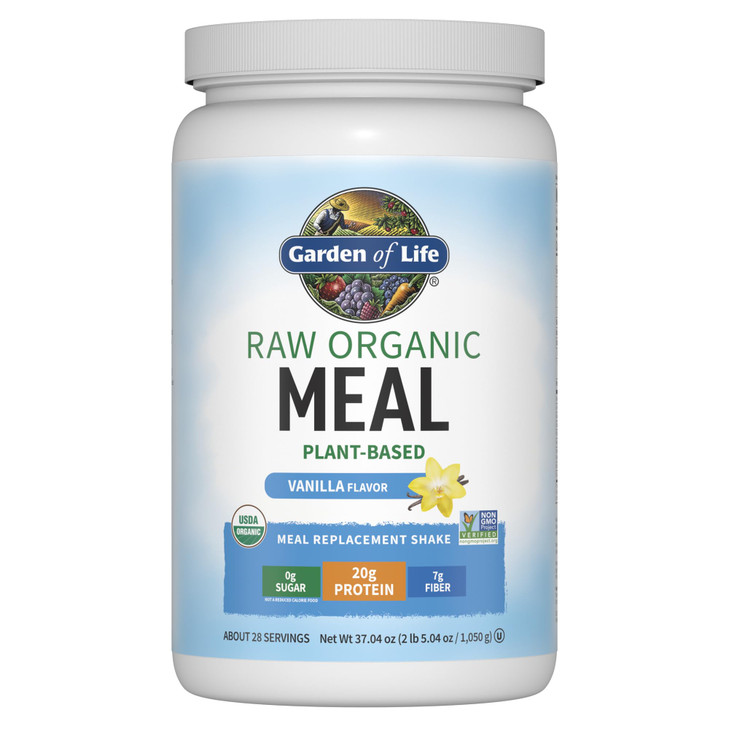 Garden of Life Meal Replacement Shakes, Raw Organic, Vanilla Protein Powder