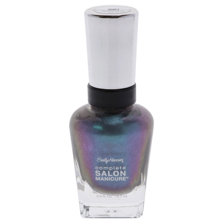 Sally Hansen Complete Salon Manicure Nail Polish | Multi-Benefit Nail Color | Strengthening Keratin Formula | 580 Black And Blue