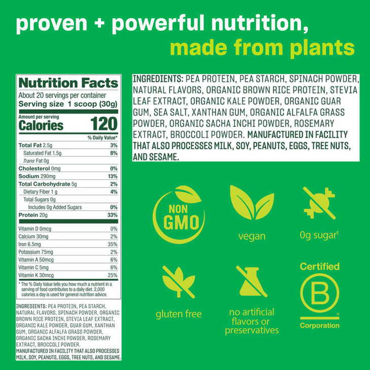 Vega Protein and Greens Protein Powder, Vanilla