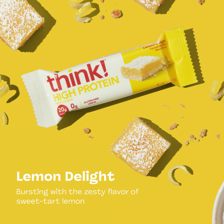 think! Protein Bars, High Protein Snacks, Gluten Free, Kosher Friendly, Lemon