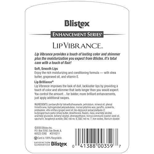 Blistex Lip Vibrance Lip Balm Lip Moisturizer Lip Color Tint, 0.13 oz.