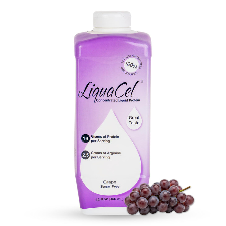 LiquaCel Concentrated Liquid Protein, Grape Flavor, Ready-to-Drink, 16g