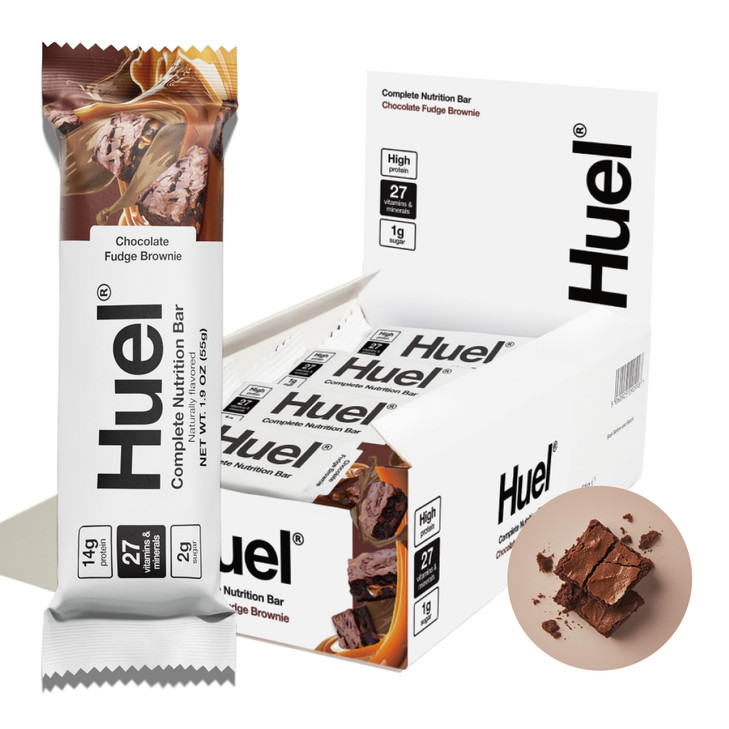 Huel Complete Nutrition Vegan Protein Bars - Fudge Brownie - 13g Protein