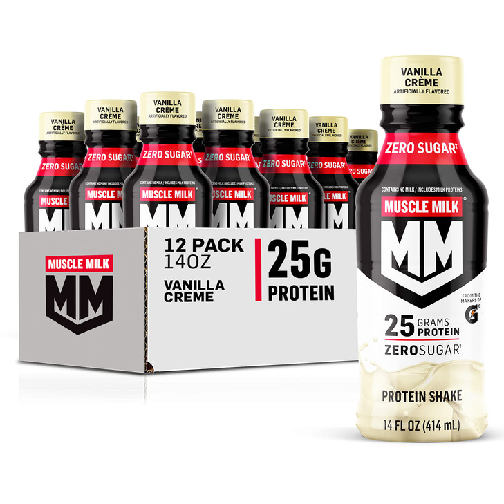Muscle Milk Genuine Liquid Protein Shake, Vanilla Crème, 25g Protein, 14 Fl Oz