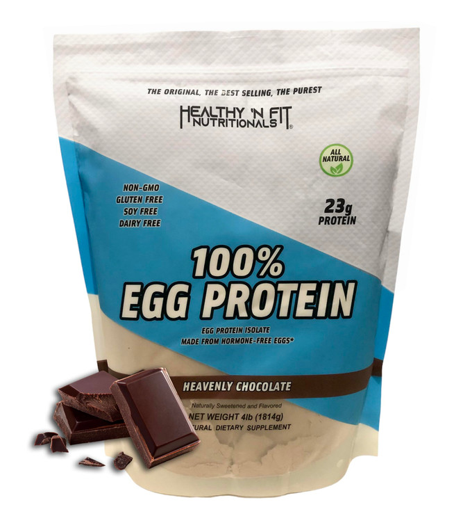 Healthy 'N Fit 100% Egg Protein- Chocolate (4lb): 100% Egg White Protein. Zero
