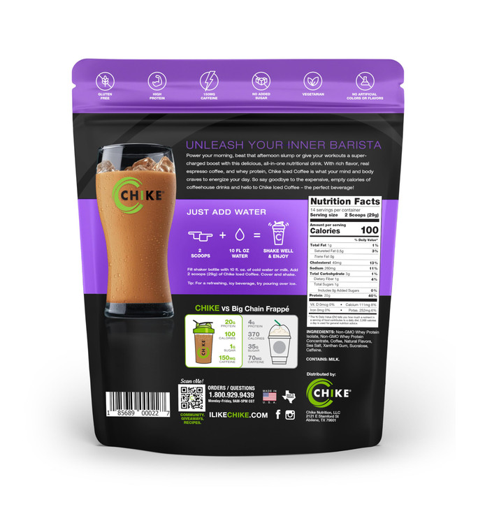Chike Caramel High Protein Iced Coffee, 20 G Protein, 2 Shots Espresso, 1 G