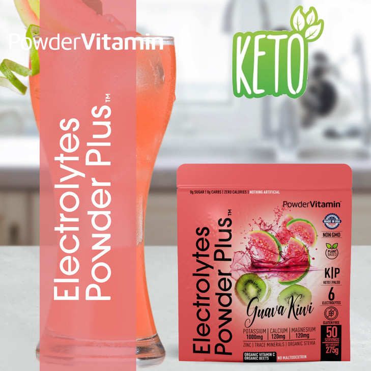 PowderVitamin Electrolytes Powder Plus (50 Servings) Guava Kiwi Electrolyte