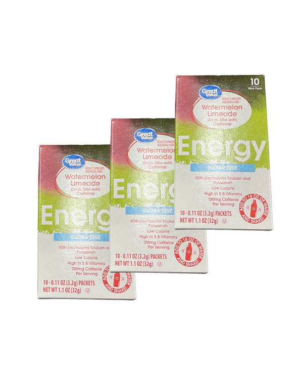 Great Value Watermelon Limeade Powdered Energy Electrolyte Drink Mix