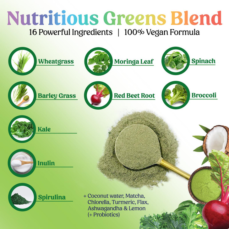Greens Powder Superfood - Premium Organic Super Greens Juice Powder