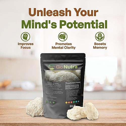 Go Nutra - Lions Mane Powder, Potent 10:1