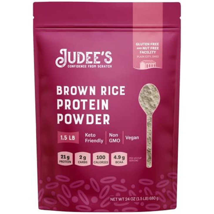 Judee's Gluten Free Brown Rice Protein Powder - 1.5 lb, Unflavored