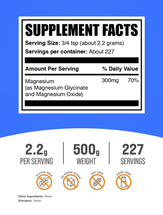 BulkSupplements.com Magnesium Glycinate Powder