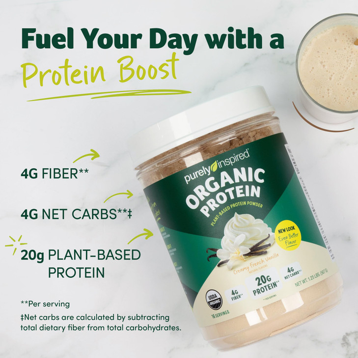 Purely Inspired Plant-Based Protein Powder for Men & Women, Creamy French