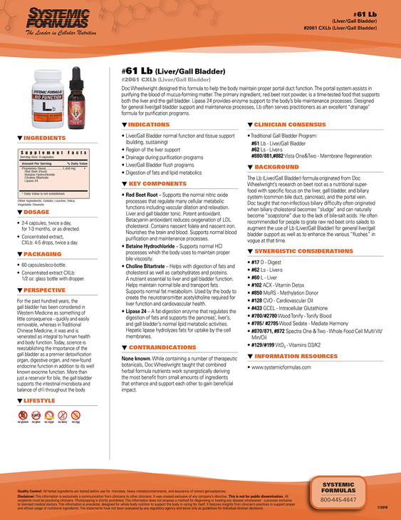 Systemic Formulas Lb