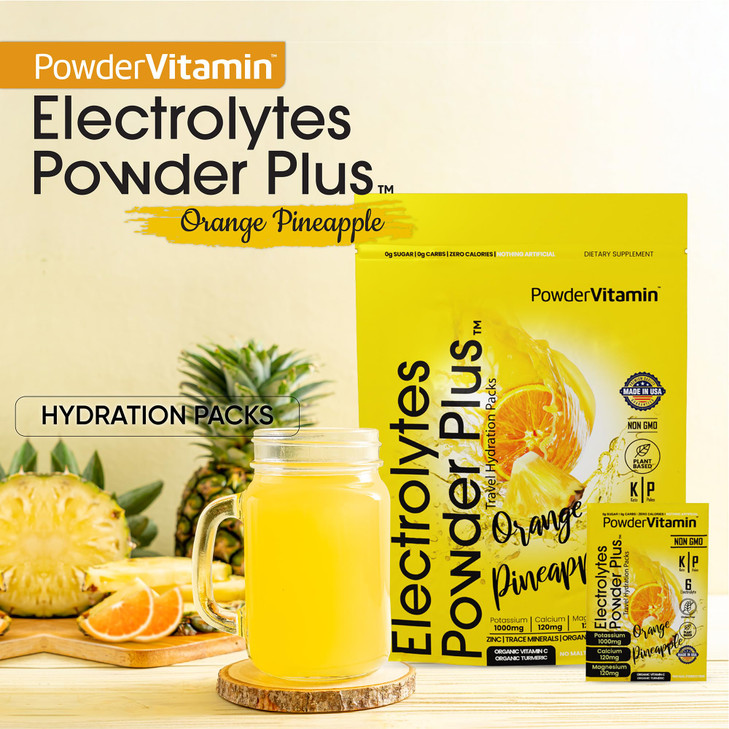 PowderVitamin Electrolytes Powder Plus, Keto, Orange Pineapple, Sugar Free