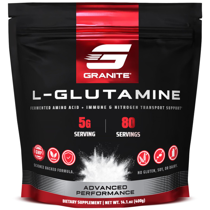 Granite L-Glutamine Powder, Supports Muscle Recovery, Gut Health, Post-Exercise