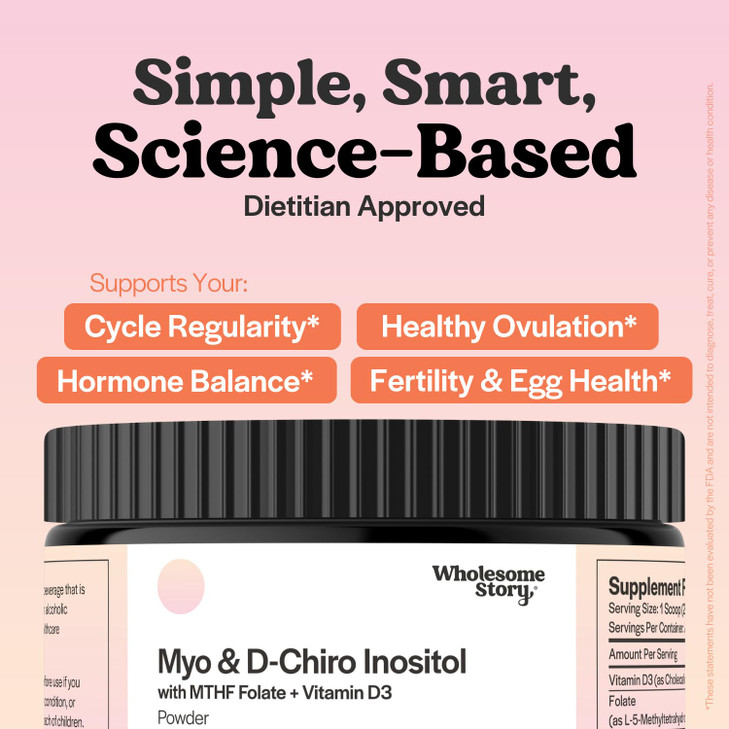 Inositol Supplement Powder with MTHF Folate + Vitamin D3