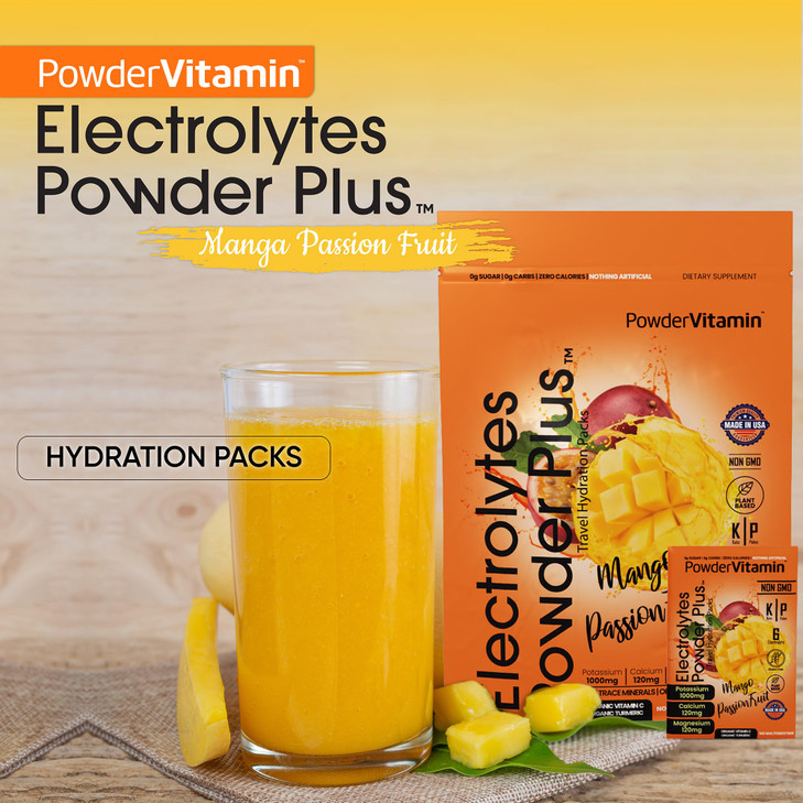 PowderVitamin Electrolytes Powder Plus, Keto, Mango Passionfruit, Sugar Free
