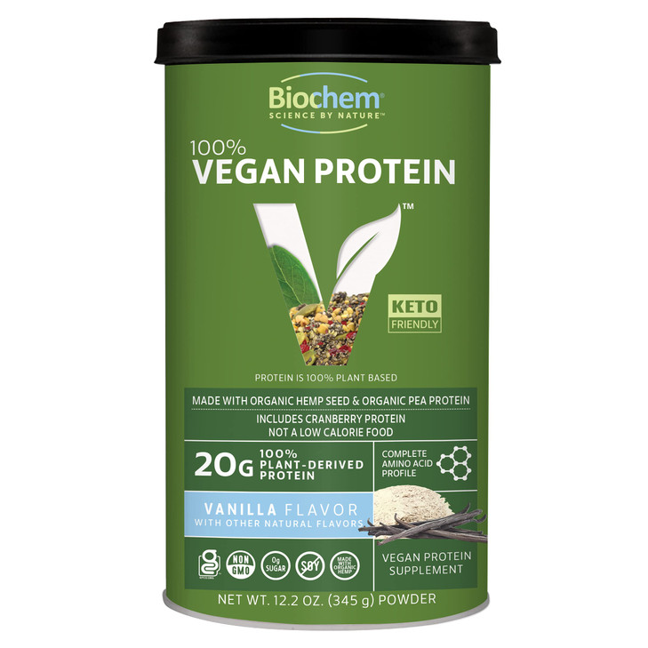 Biochem Vegan Protein Powder - 20g Plant-Based Protein for Muscle Support