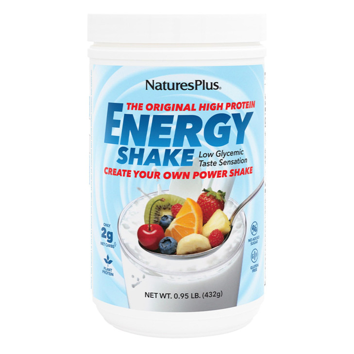 NaturesPlus Energy Shake - 0.95 lb - 16 Grams of Plant-Based Protein Per Serving