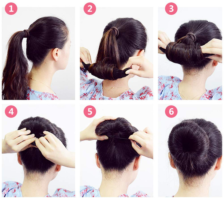 2 Pcs Hair Tools Beauty Buns Magic Hair Styling Styler Twist Ring Former Shaper Doughnut Donut Chignon Bun Maker Clip Hair Curler Accessories (1pack=