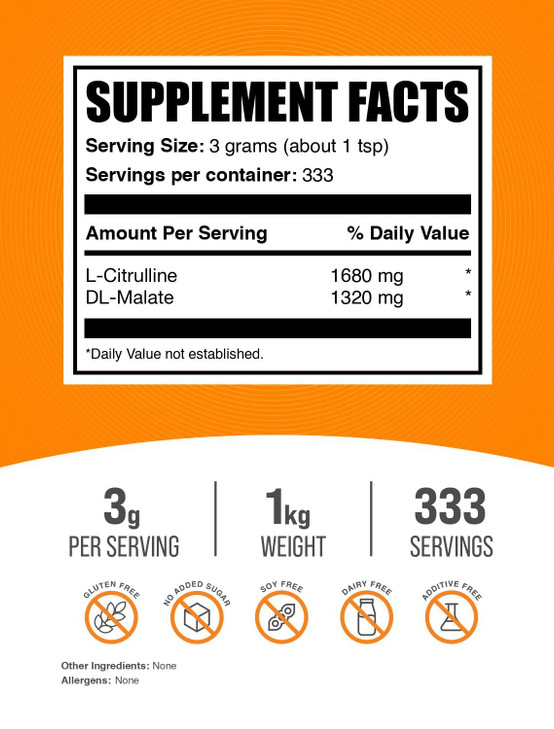 BulkSupplements.com L-Citrulline Malate 1:1 Powder