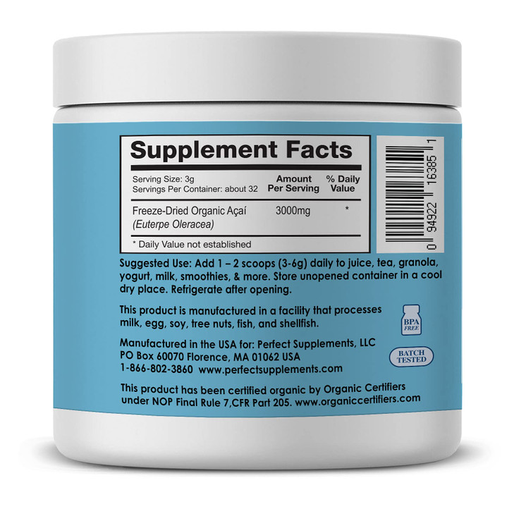 Perfect Supplements - Perfect Acai Powder - 95 Grams